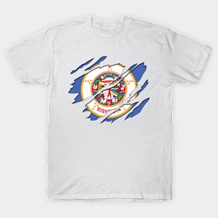 Tear Away Minnesota Flag T-Shirt